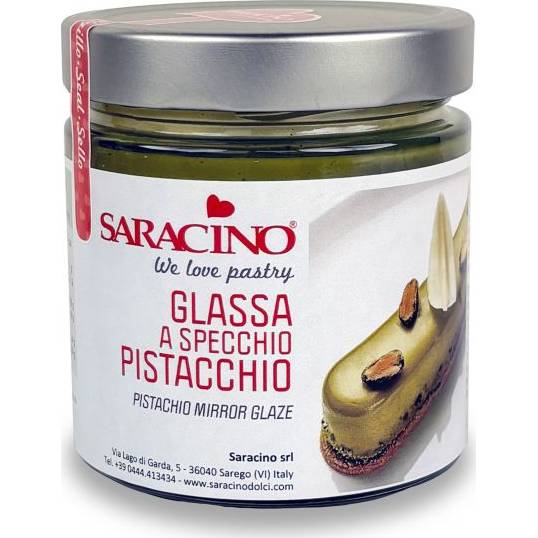 Zrkadlová glazúra pistácie 350g - Saracino