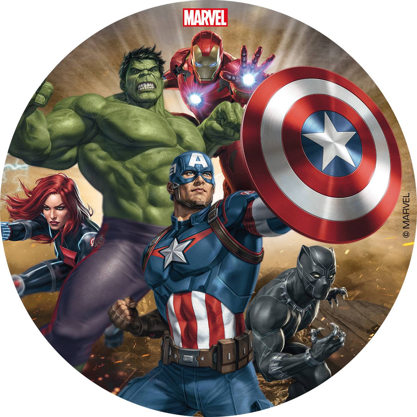 E-shop Jedlý obrázek na dort 16cm Avengers