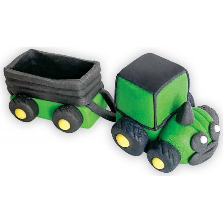 Cukrová figúrka traktora s vozíkom - Dekor Pol - Dekor Pol
