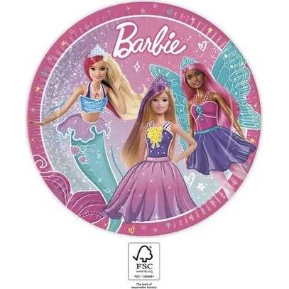 Papierové taniere Barbie 23cm, 8ks - Procos - Procos