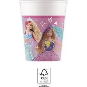 Papierové poháre na barbie 200ml, 8ks - Procos - Procos