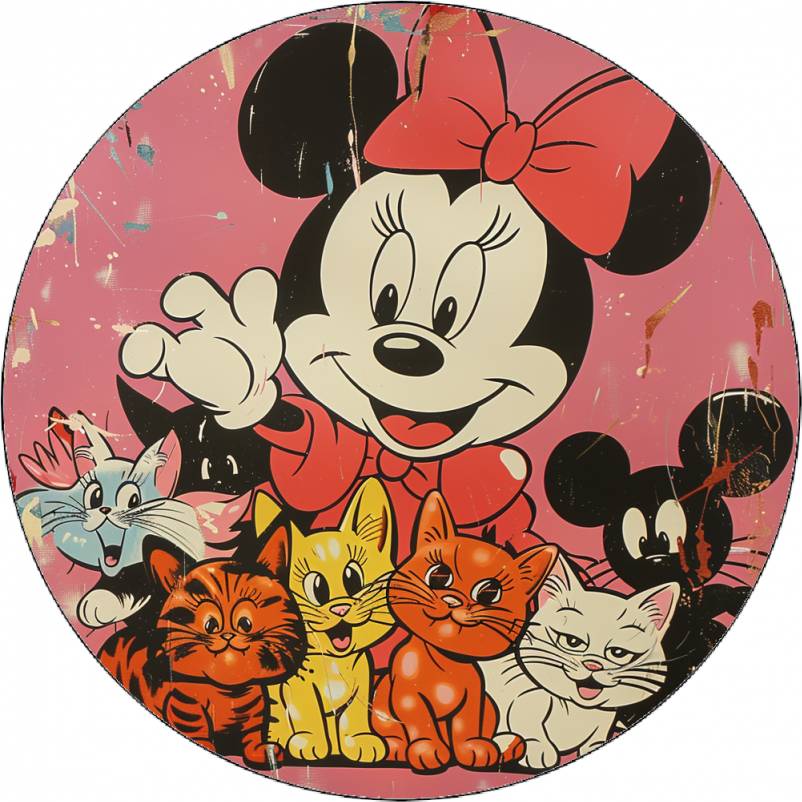 Jedlý papier Minnie a mačiatka 19,5 cm - Pictu Hap - Pictu Hap