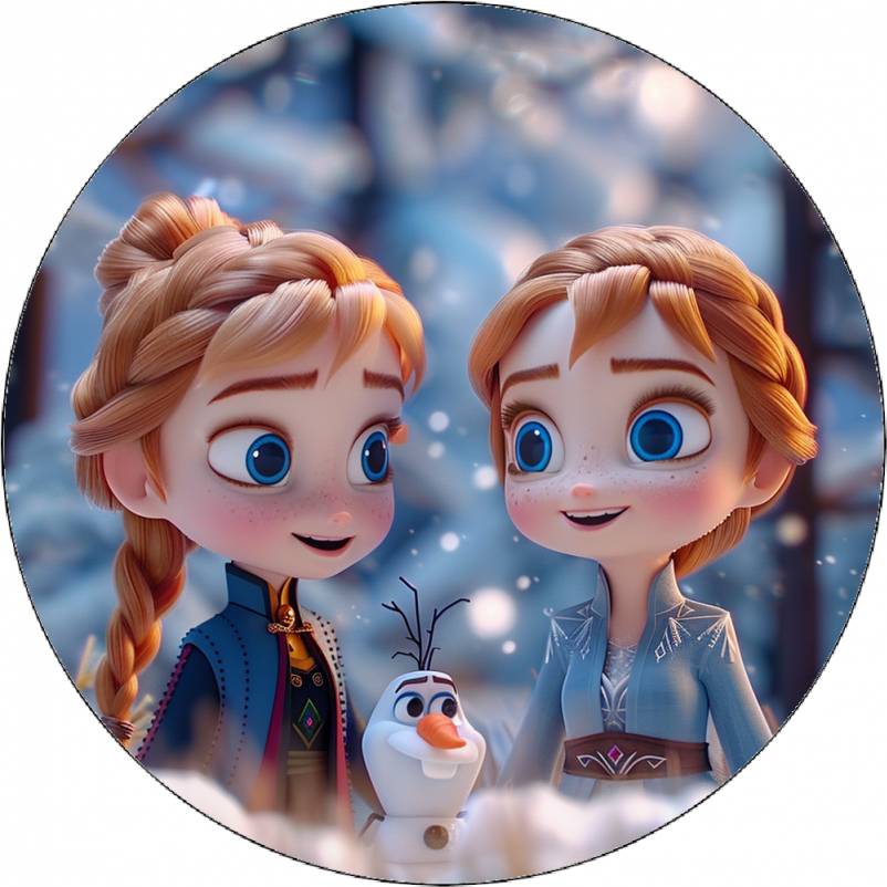 Jedlý papier Anna a Elsa deti 19,5 cm - Pictu Hap - Pictu Hap