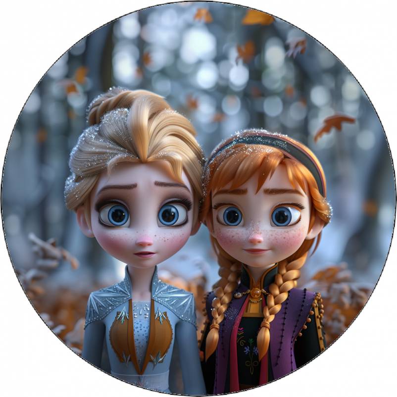 Jedlý papier Frozen Anna a Elsa 19,5 cm - Pictu Hap - Pictu Hap