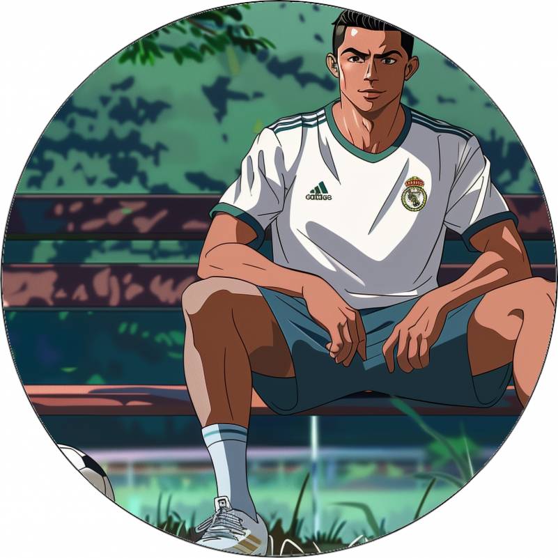 Jedlý papier Cristiano Ronaldo na lavičke animácie 19,5 cm - Pictu Hap - Pictu Hap