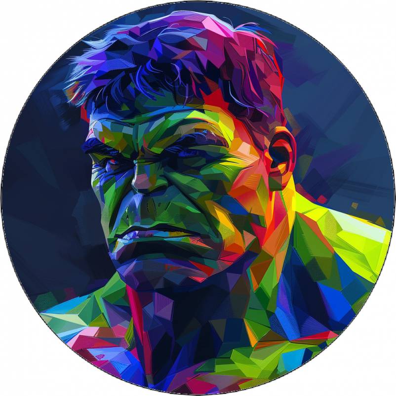 Jedlý papier Hulk farebná animácia 19,5 cm - Pictu Hap - Pictu Hap