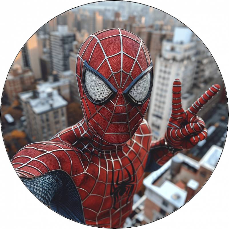 Jedlý papier Spiderman selfie 19,5 cm - Pictu Hap - Pictu Hap