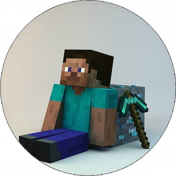 Minecraft Steve jedlý papier s kockami 19,5 cm - Pictu Hap - Pictu Hap