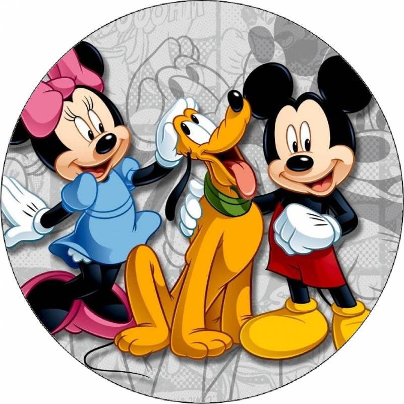 Jedlý papier Mickey, Minnie a Pluto 19,5 cm - Pictu Hap - Pictu Hap