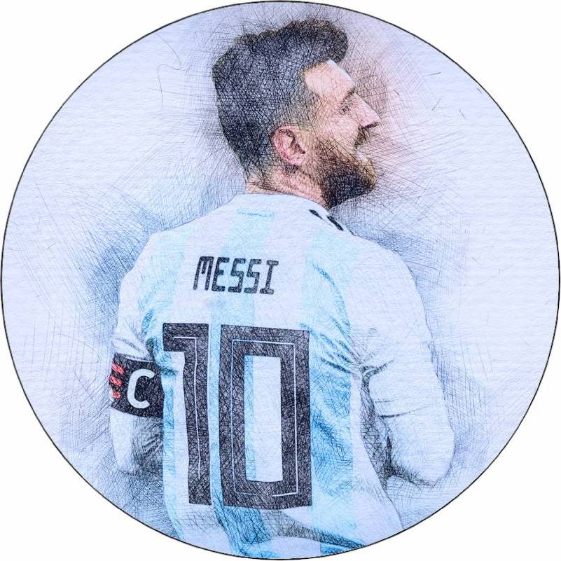 Jedlý papier Lionel Messi portrét 19,5 cm - Pictu Hap - Pictu Hap