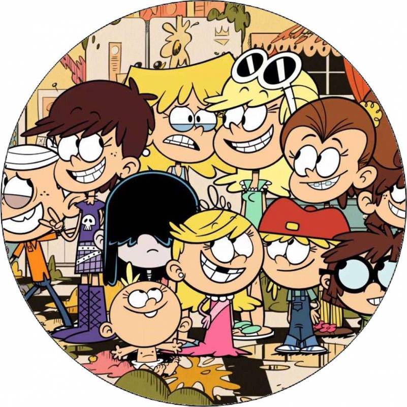 Jedlý papier Loud House large family 19,5 cm - Pictu Hap - Pictu Hap