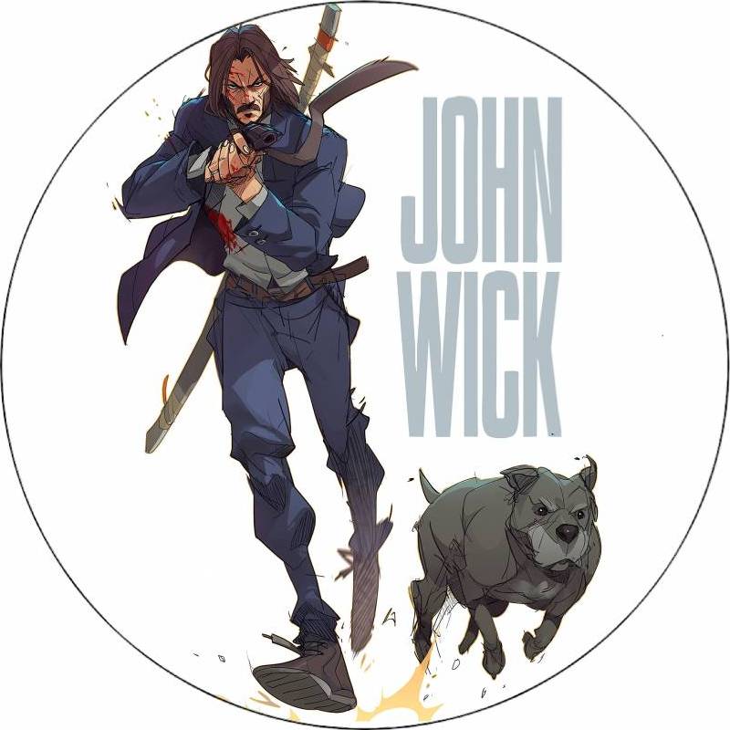 Jedlý papier John Wick logo 19,5 cm - Pictu Hap - Pictu Hap