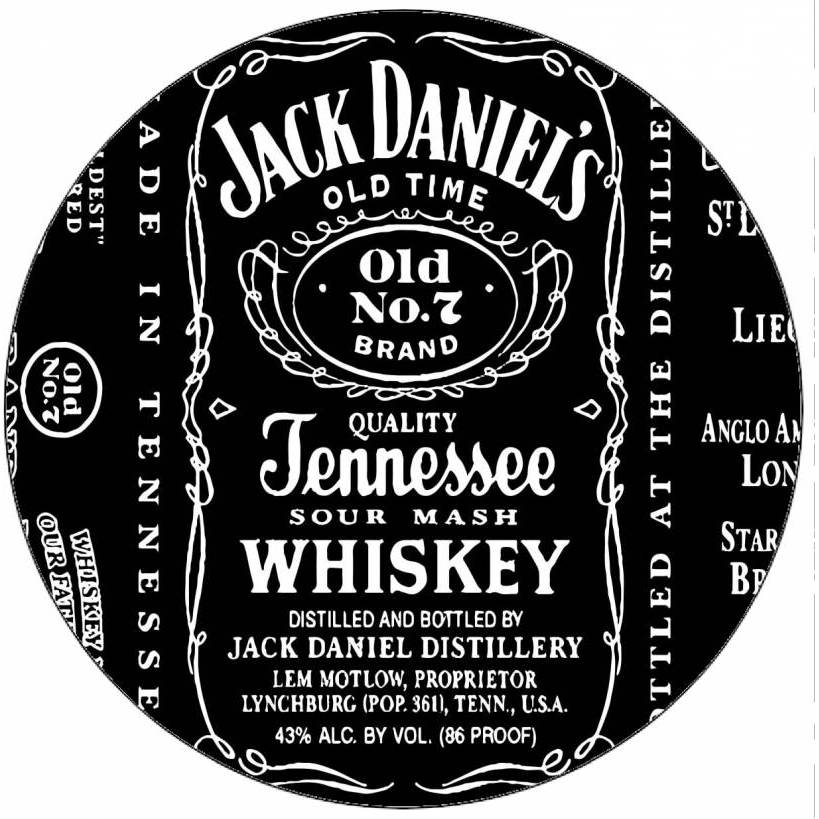 Jedlá papierová etiketa Jack Daniels 19,5 cm - Pictu Hap - Pictu Hap